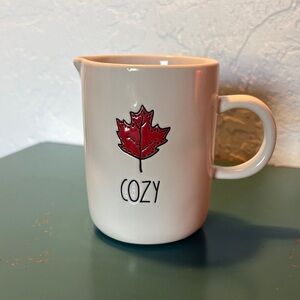 Rae Dunn Cozy Red Leaf Mug